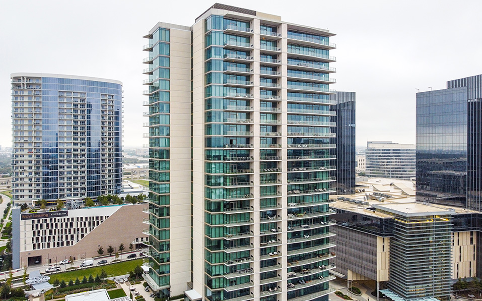 Windrose Tower at Legacy West Robin Steel Specializing egress path